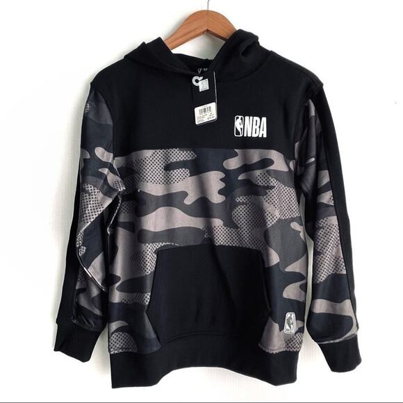 NBA Other - 🆕NBA camo hoodie black and grey basketball youth kids boys large 14-16 pullover